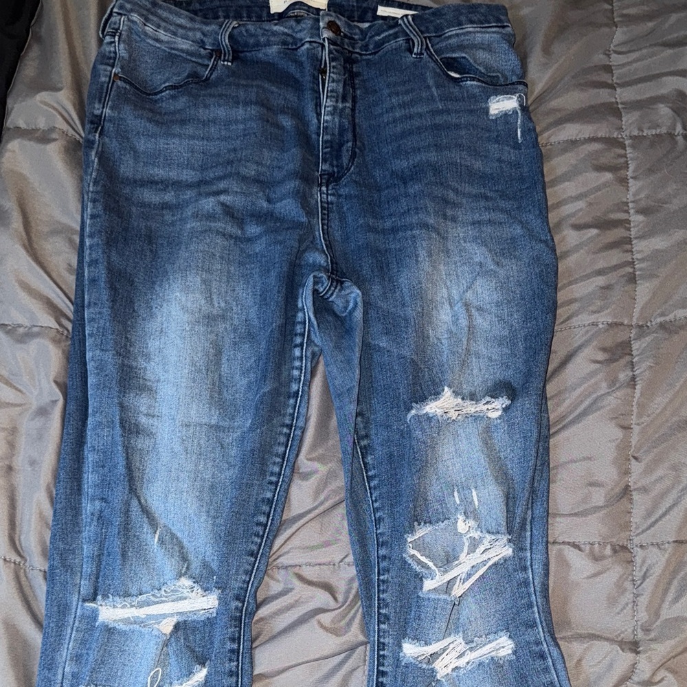 PacSun Ripped Blue Boyfriend Jeans